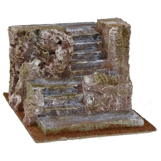Ladder with rocks for nativity scene cm 14.5x20x11 h