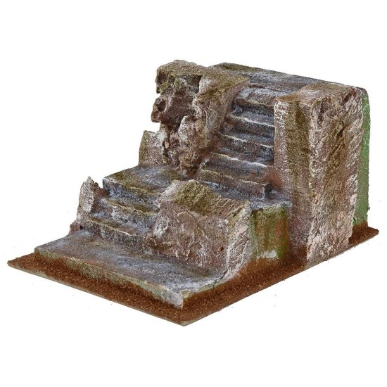Ladder with rocks for nativity scene cm 14.5x20x11 h