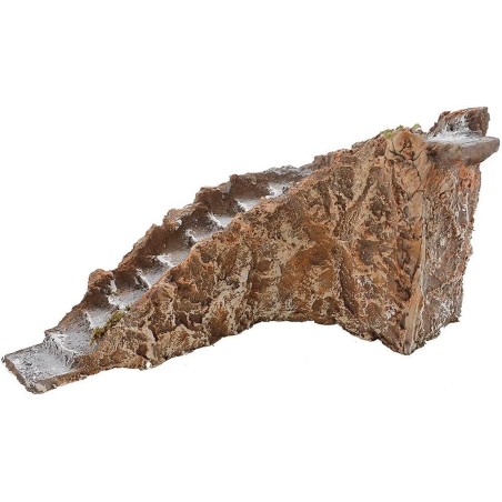 Scala curva destra in resina cm 26x7x12 h. Mondo Presepi