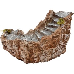 Escalera curva izquierda en resina cm 25x7x12 h. 2