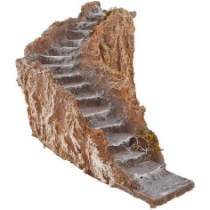 Scala curva destra in resina cm 26x7x12 h. Mondo Presepi