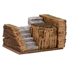 Scala doppia per presepe cm 15x10x8 h. Mondo Presepi