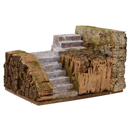 Escalera doble para pesebre de 18x12x11,5 cm de altura.