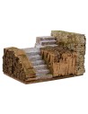 Escalera doble para pesebre de 18x12x11,5 cm de altura.