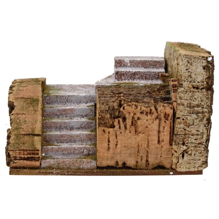 Escalera doble para pesebre de 18x12x11,5 cm h. Mundo