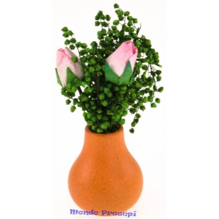 Vaso con tulipani cm 4,5 Mondo Presepi