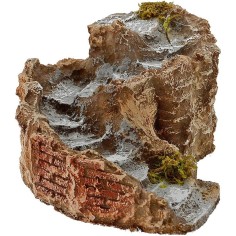 Scala in resina presepe cm 18,7x15x10 h. Mondo Presepi