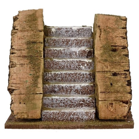 Escalera para pesebre de 11,8x11,8x11,4 cm de altura. Mundo