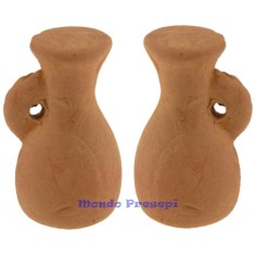 Set de 2 jarras de terracota cm 2 h Mundo Pesebres