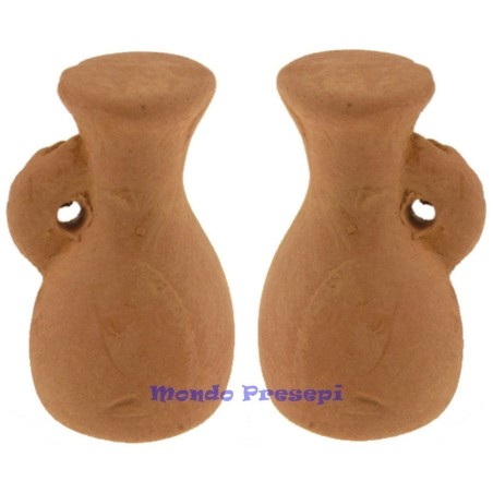 Set of 2 Terracotta Jugs 2 cm h Nativity World