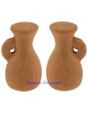 Set of 2 terracotta jugs 2 cm h