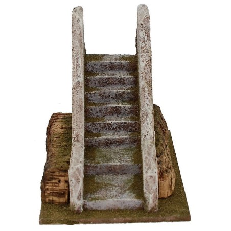 Escalera para pesebre de 18x12x14 cm de altura. Mondo Presepi