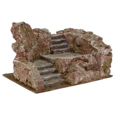 Escalera para belén de 23,5x17,5x13,5 cm h. Mundo 2