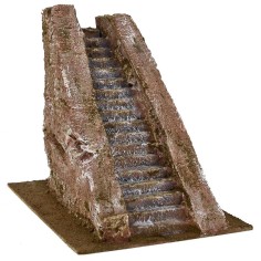 Escalera para belén de 24x17x21 cm de altura. Mondo Presepi 2