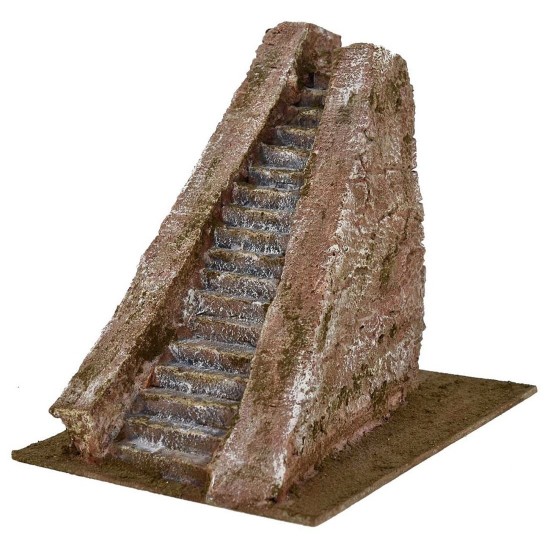 Escalera para belén de 24x17x21 cm de altura. Mondo Presepi