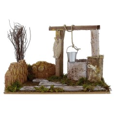 Scenografia con pozzo effetto profondità cm 20x14x13 h Mondo