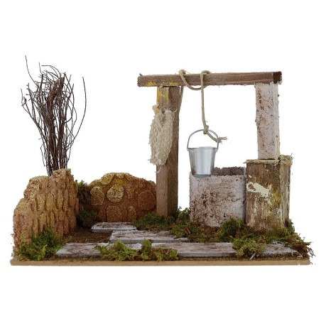 Escenografía con pozo efecto profundidad cm 20x14x13 h Mundo