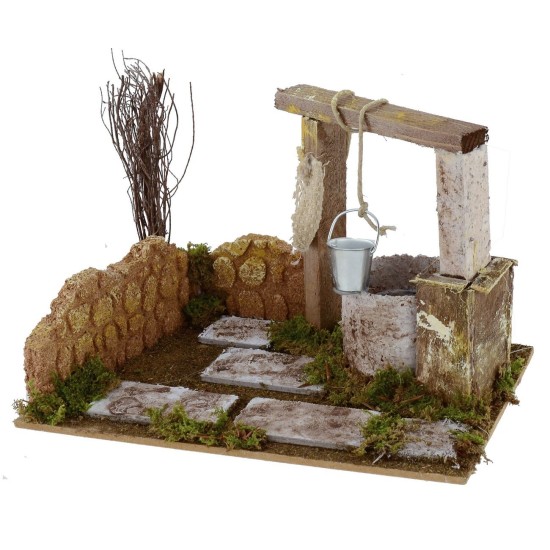 Escenografía con pozo efecto profundidad cm 20x14x13 h
