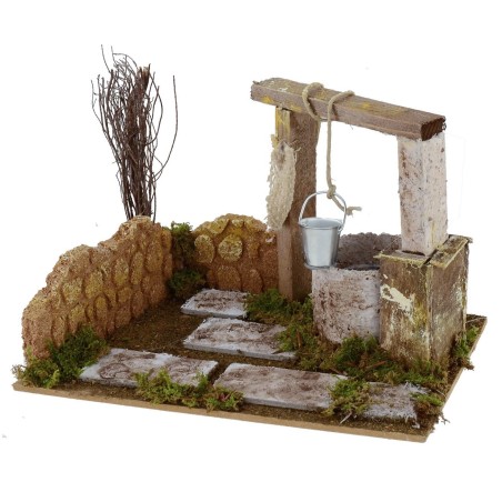 Escenografía con pozo efecto profundidad cm 20x14x13 h Mundo