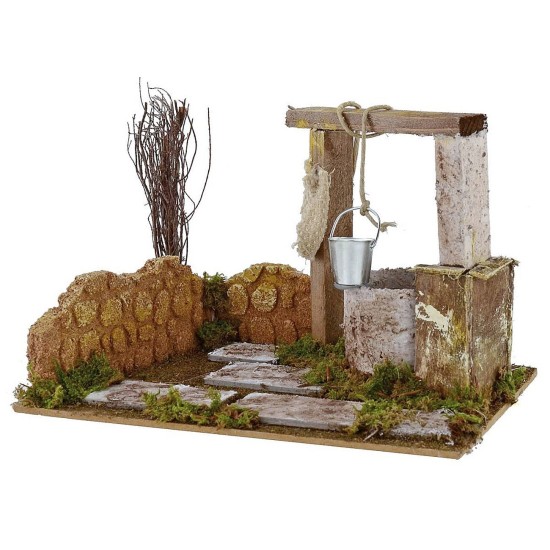 Scenografia con pozzo effetto profondità cm 20x14x13 h Mondo