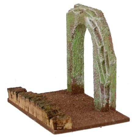 Strada componibile con arco in pietra cm 14,5x10x12,5 h. Mondo