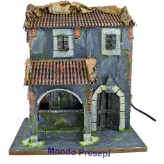 Home with a fountain to 3 outputs of water and streetlight