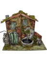 Casa presepe con fontana cm 33x18x25 h. Mondo Presepi