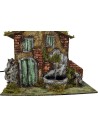 Casa presepe con fontana cm 33x18x25 h. Mondo Presepi