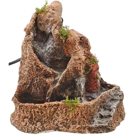 Cascade and fountain functioning in resin cm 18,5x14, 5x18 h.
