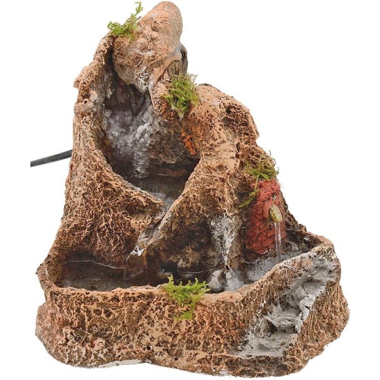 Cascade and fountain functioning in resin cm 18,5x14, 5x18 h.