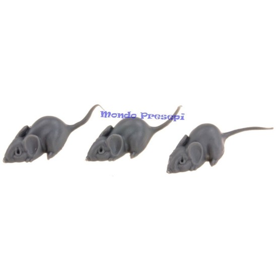 Set of 3 mice lying 28 mm