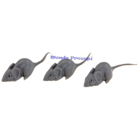 Set of 3 mice lying 28 mm