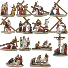 Statue Pasquali 14 scene Via Crucis cm 9 Mondo Presepi
