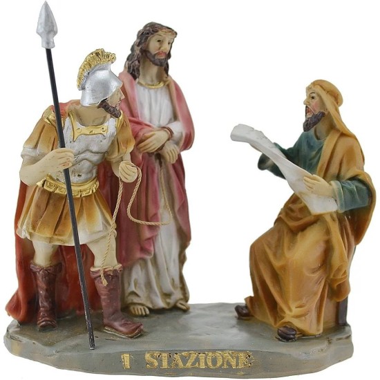 Statue Pasquali 14 scene Via Crucis cm 9 Mondo Presepi