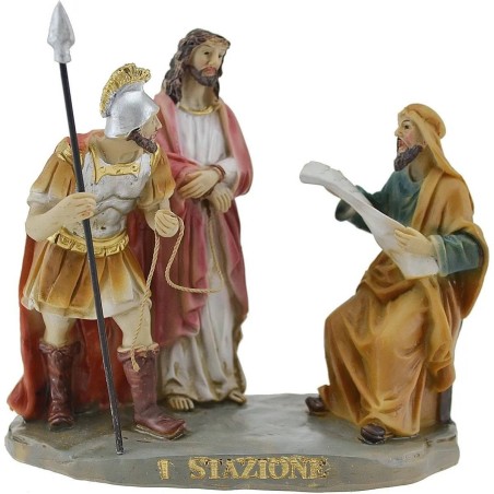Statue Pasquali 14 scene Via Crucis cm 9 Mondo Presepi