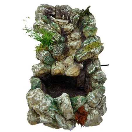 Resin waterfall for nativity scene cm 21x38x22 h.