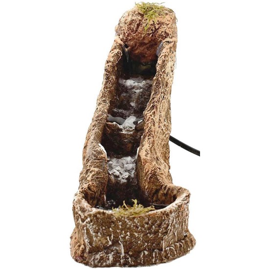 Cascada de resina para belén funcional de 8x22x18 cm