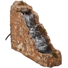Cascata per presepe in resina funzionante cm 10x30x24 h. Mondo 2