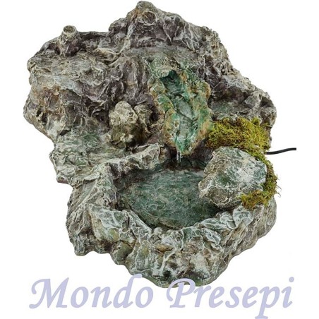 Rock waterfall with lake