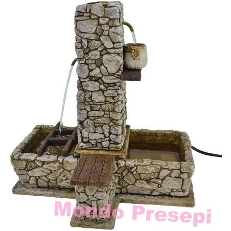 Fuente con 2 grifos de 24x21x34,5 cm Mundo Pesebres