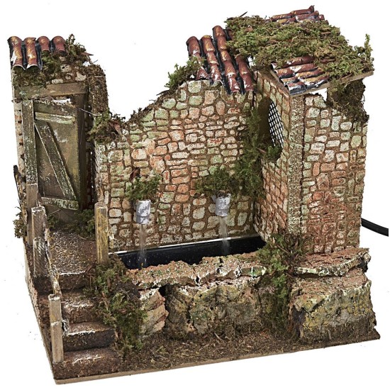 Fuente de dos grifos cm 20x14x27,5 h Mundo