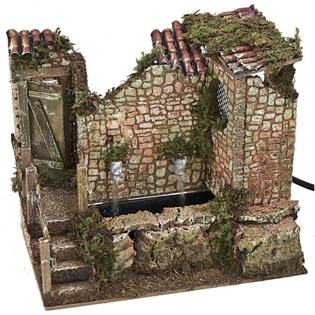 Fuente de dos grifos cm 20x14x27,5 h Mundo