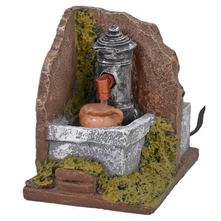 Resin working corner fountain cm 9,5x14x12,5 h