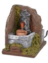 Fuente de esquina funcional en resina de 9,5x14x12,5 cm h