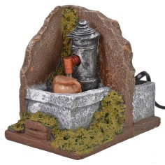 Fontana angolare funzionante in resina cm 9,5x14x12,5 h Mondo 2