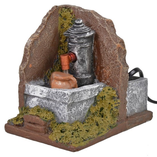 Fuente de esquina funcional en resina de 9,5x14x12,5 cm h