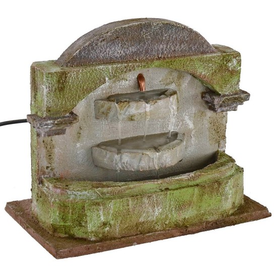Fountain with three vertical tanks for nativity scene