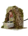 Fountain with Zeus head working for Presepe cm 15,5x10x15 h