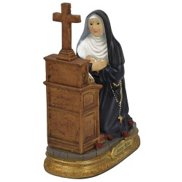 Santa Rita inginocchiata 17 cm statua in resina