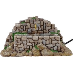 Mountain fountain with stones for nativity scene with pump cm